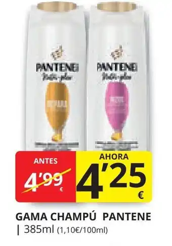 Supermercados MAS GAMA CHAMPÚ PANTENE oferta