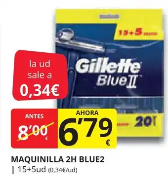Supermercados MAS MAQUINILLA 2H BLUE2 oferta