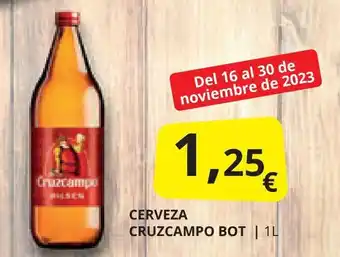Supermercados MAS CERVEZA CRUZCAMPO BOT | 1L oferta
