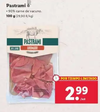 Lidl Pastrami oferta