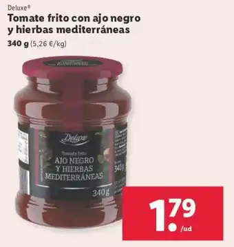 Lidl Deluxe Tomate frito con ajo negro y hierbas mediterráneas oferta