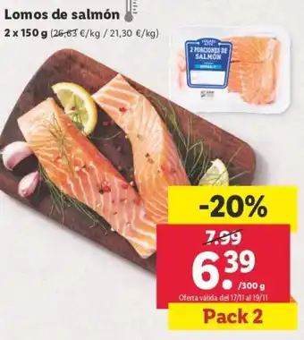 Lidl Lomos de salmón oferta