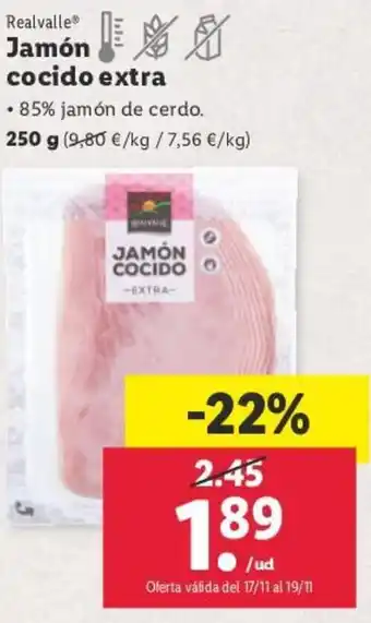 Lidl Realvalle® Jamón cocido extra oferta