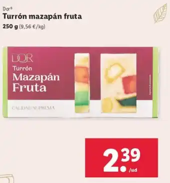 Lidl Dor® Turrón mazapán fruta oferta