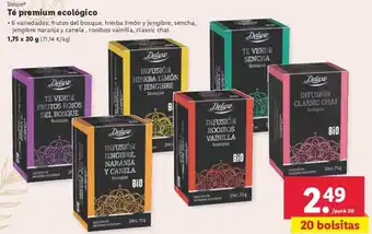Lidl Deluxe® Té premium ecológico oferta
