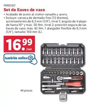 Lidl Set de llaves de vaso oferta