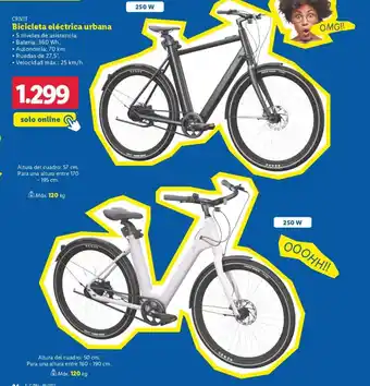 Lidl Bicicleta eléctrica urbana oferta