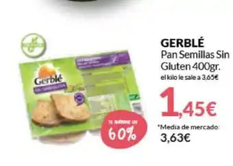 PrimaPrix Gerblé Pan Semillas Sin Gluten 400gr. oferta