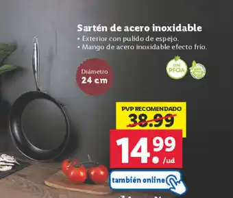 Lidl Sartén de acero inoxidable oferta