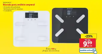 Lidl Báscula para análisis corporal oferta