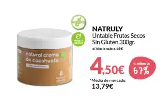 PrimaPrix Natruly Untable Frutos Secos Sin Gluten 300gr. oferta