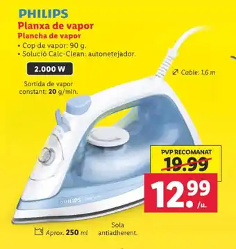 Lidl PHILIPS Planxa de vapor Plancha de vapor oferta