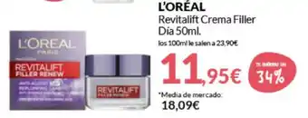 PrimaPrix L'oréal Revitalift Crema Filler Día 50ml. oferta