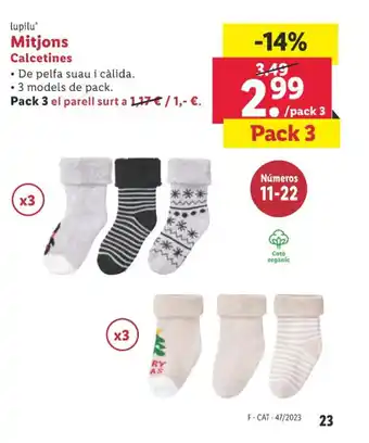 Lidl lupilu Mitjons Calcetines oferta