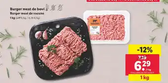 Lidl Burger meat de boví Burger meat de vacuno oferta