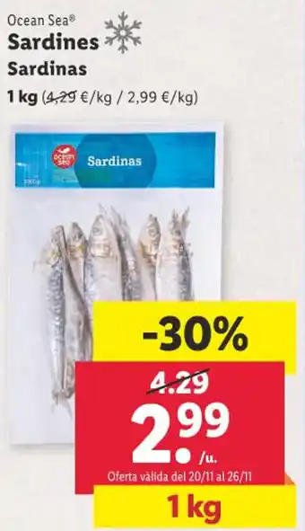 Lidl Ocean SeaⓇ Sardines Sardinas oferta