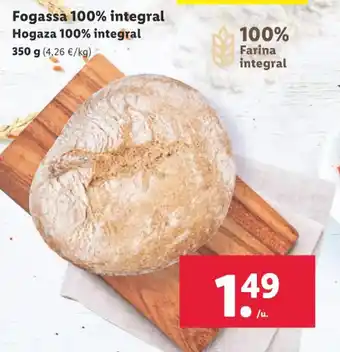 Lidl Fogassa 100% integral Hogaza 100% integral oferta