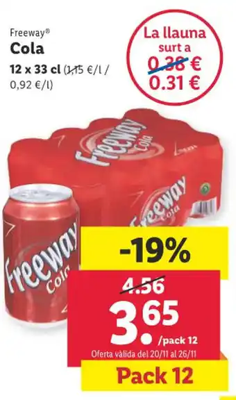 Lidl Cola oferta