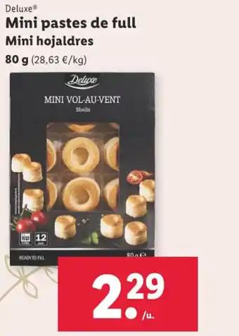 Lidl Deluxe® Mini pastes de full Mini hojaldres oferta