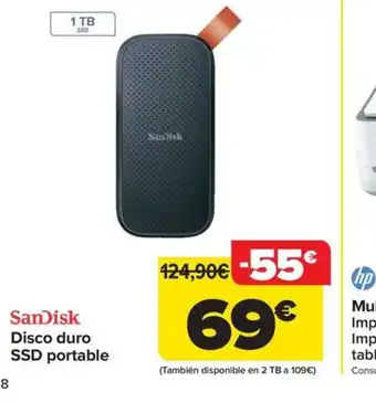 Carrefour SanDisk Disco duro SSD Portable oferta