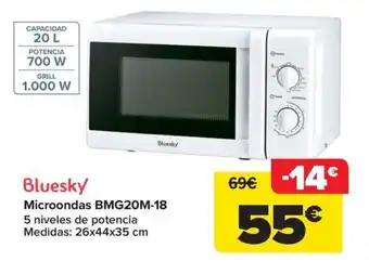 Carrefour Bluesky Microondas BMG20M-18 oferta
