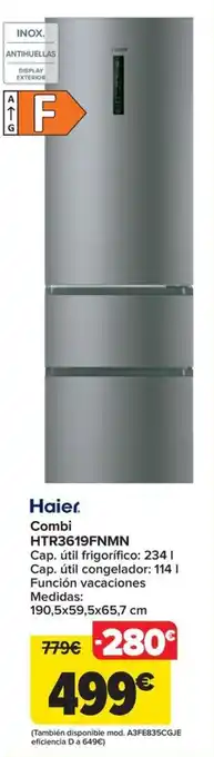 Carrefour Combi HTR3619FNMN oferta