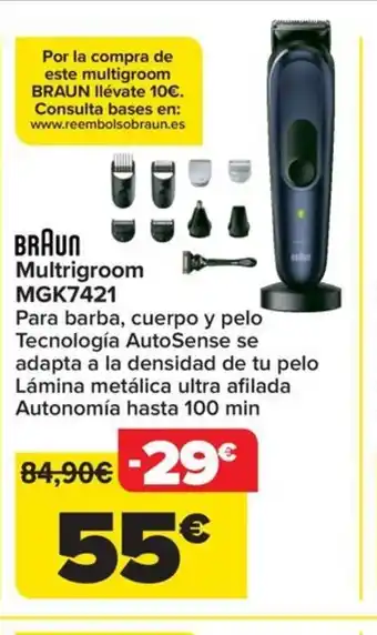 Carrefour BRAUN multigroom MGK7421 oferta