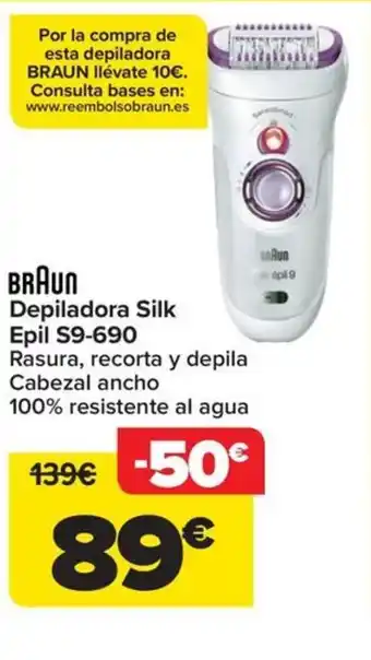 Carrefour BRAUN Depiladora Silk Epil S9-690 oferta