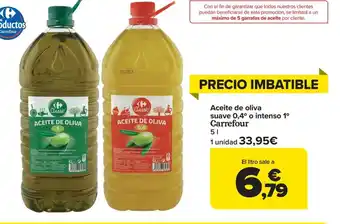 Carrefour Aceite de oliva suave 0,4 o intenso 1 oferta