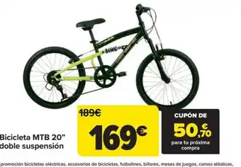 Carrefour Bicicleta MTB 20" doble suspensión oferta