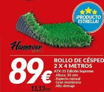 Embargos a lo bestia Hannover Rollo de Césped 2 x 4 Metros 33cm oferta