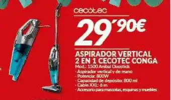 Embargos a lo bestia Cecotec Conga Aspirador Vertical 2 en 1 oferta