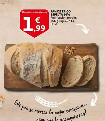 Alcampo Pan de Trigo Espelta 64% 400 g oferta