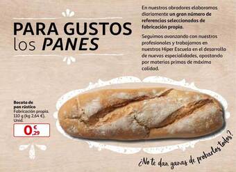 Alcampo Bocata de pan rústico 110 g oferta