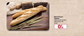 Alcampo Barra de pan Tahona 250 g oferta