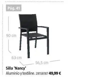 Bauhaus Silla 'Nancy' Aluminio y textiline oferta