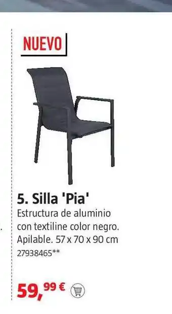 Bauhaus Nuevo Silla 'Pia' 57 x 70 x 90 cm oferta