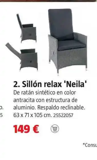 Bauhaus Sillón relax 'Neila' oferta