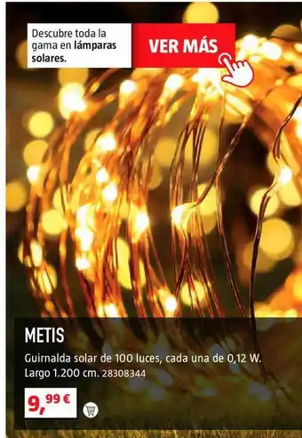 Bauhaus Metis Guirnalda Solar de 100 Luces oferta