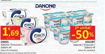 SPAR Fragadis Oikos Natural / Ensucrat / Sabors x 4 , Iogurt Natural / Ensucrat / Sabors x 4 oferta