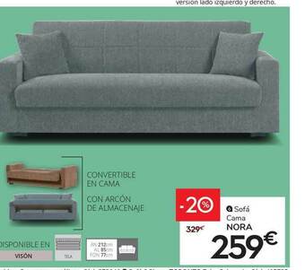 Conforama Sofá Cama Nora oferta