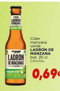 Supermercados Piedra Cider Manzana Verde Ladrón De Manzana 25cl oferta