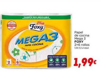 Supermercados Piedra Papel De Cocina Mega 3 Foxy oferta