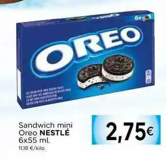 Supermercados Piedra Nestlé Sandwich mini Oreo 6x55 ml oferta