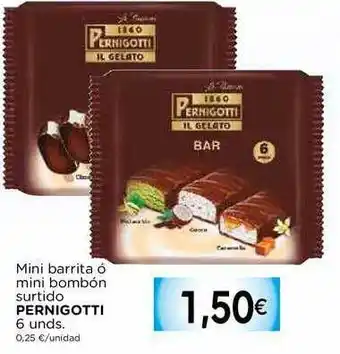 Supermercados Piedra Pernigotti Mini barrita ó mini bombón surtido 6 unds oferta