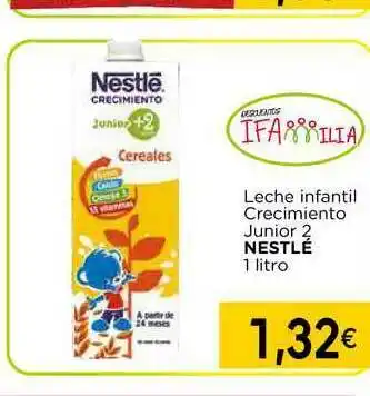 Supermercados Piedra Nestlé Leche Infantil Crecimiento Junior 2 1 litro oferta