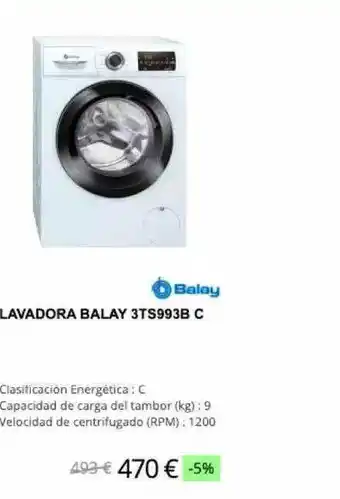 Milar Balay Lavadora 3TS993B C oferta