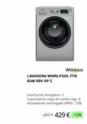 Milar Lavadora Whirlpool FFB 8248 SBV SP C oferta