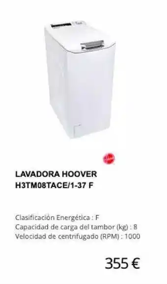 Milar Hoover Lavadora H3TM08TACE/1-37 F oferta