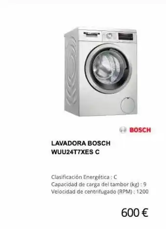 Milar Bosch Lavadora WUU24T7XES C oferta